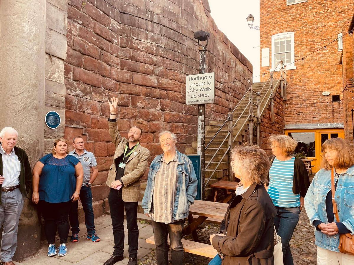 David Appleyard guiding visitors in Chester