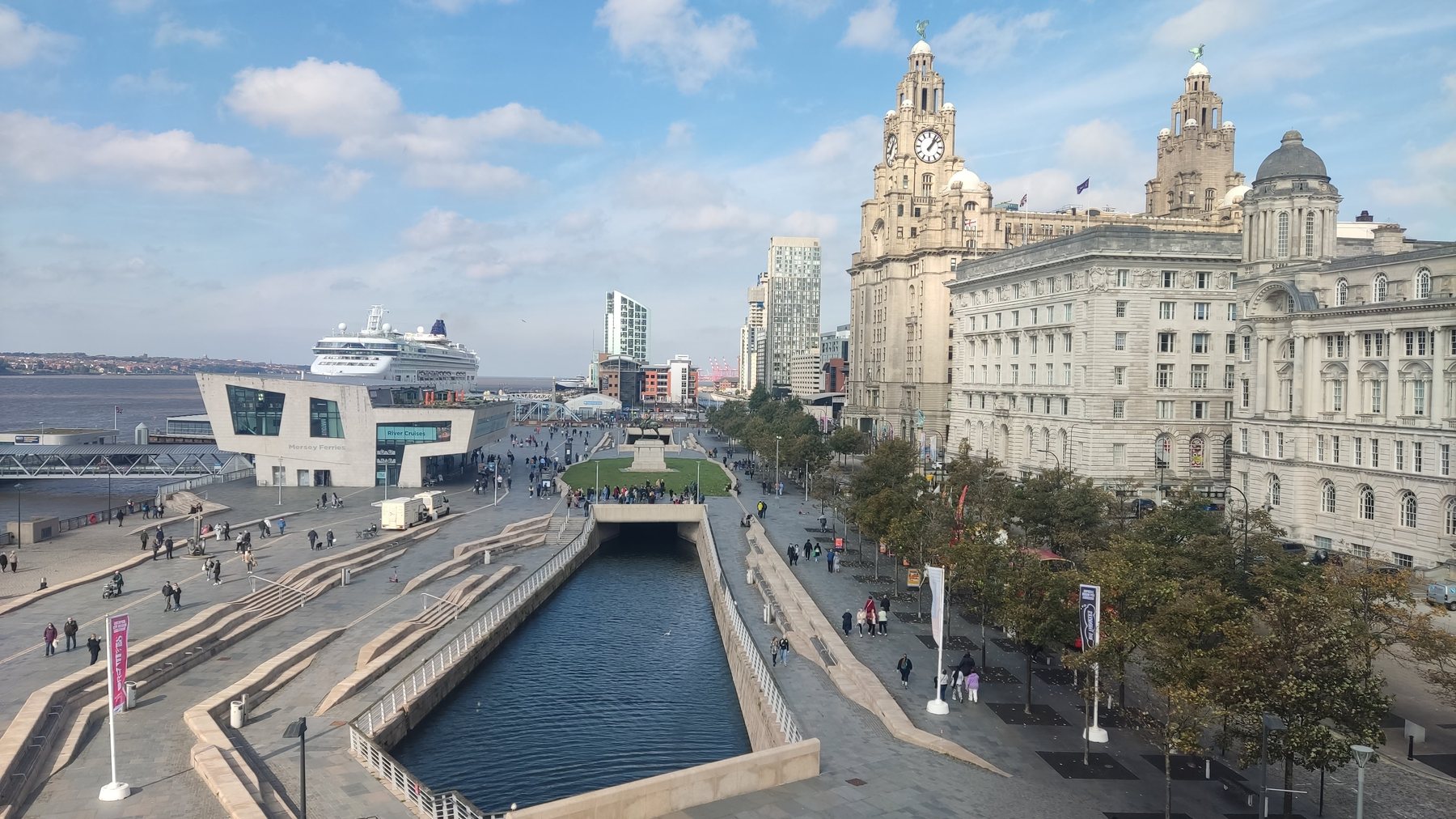 Liverpool waterfront at the Pier Head
