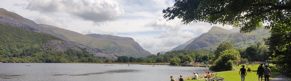 Lake and mountain view in North Wales